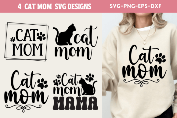 Cat Mom Bundle 2: Premium Graphics for Crafts & Brands