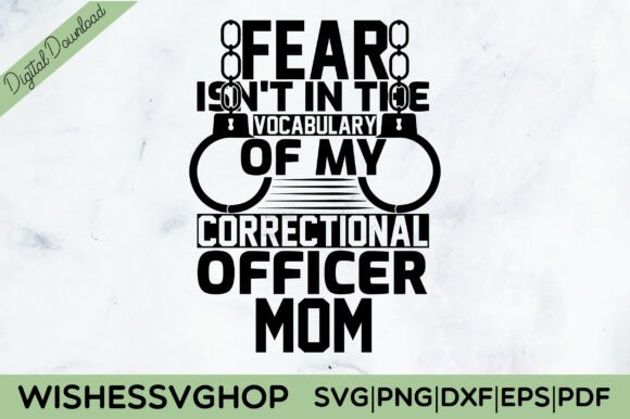 Correctional Officer Mom SVG PNG for Crafts and Graphics