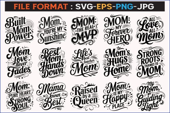 Mom SVG Bundle: Essential Graphics for Crafts