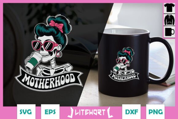 Motherhood Iced Coffee SVG: Bold Graphics for Crafts