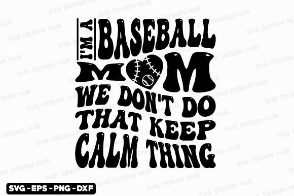 Retro Baseball Mom Graphics for Crafts
