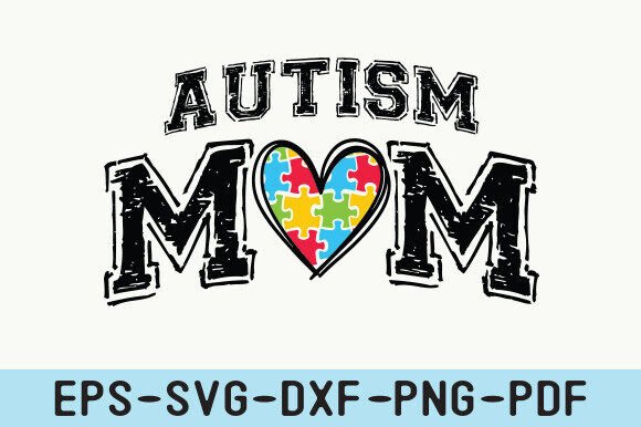 Review: Autism Mom SVG PNG Varsity Heart for Embroidery