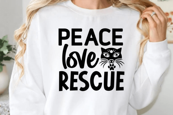 Review: Peace Love Rescue SVG for Cat Mom Embroidery