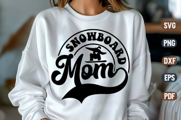 Snowboard Mom SVG Design for Crafts and Graphics