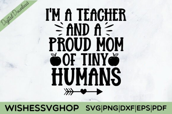 Teacher Mom SVG PNG: Graphics for Crafts & Branding